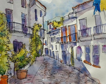 Street in Nerja, Spain