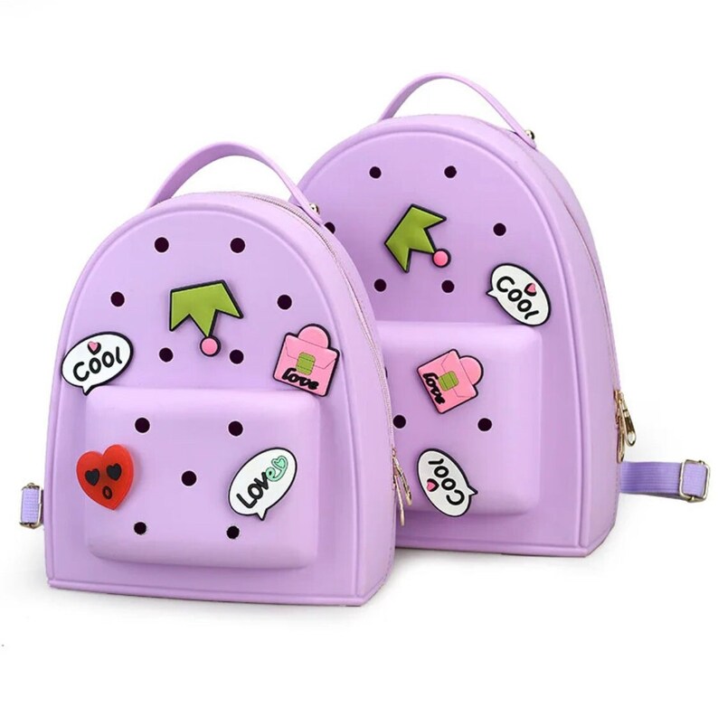 Mini Crocs Backpack Charms Jibbitz W/ 5 Free Additional Charms message