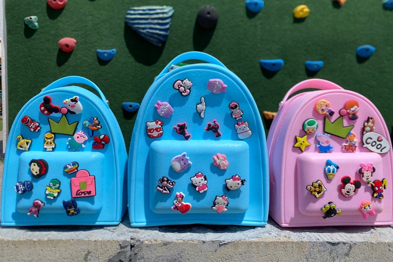 Mini Crocs Backpack Charms Jibbitz W/ 5 Free Additional Charms message