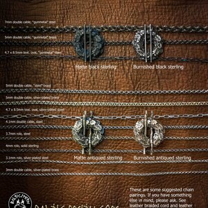 Add-on chain, cord, lace, and clasp options with Druid sigil or other pendant purchase. PLEASE READ DETAILS. image 4