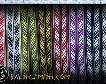Latvian traditional ornament trim or ribbon "Ūsiņš," 11mm