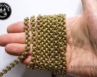 Replica Baltic / Finnic late Iron Age handmade double cable chain (priced per cm)
