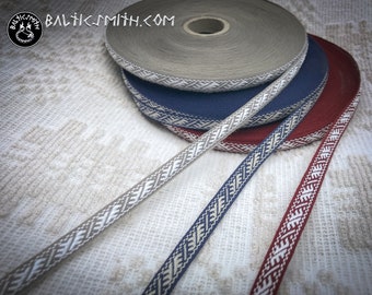 Latvian traditional ornament trim or ribbon "Ūsiņš," 8mm