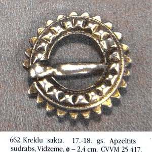 Latvian folk brooch pendant in sterling silver image 2