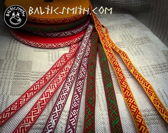 Latvian traditional ornament trim or ribbon "Jumis," (15mm)