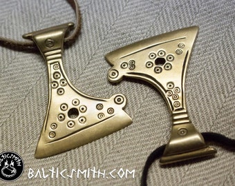 Viking Age Baltic Axe Charm in bronze "Axe of Perun"