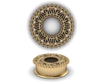 LOTUS : Gauged Lotus Mandala Plugs | Lotus Gauges | Sterling Silver, 10K, 14k, 18k 22k Gold, or Plat | 00G/10mm to 1 inch+