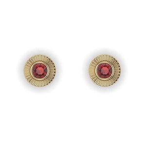 RADIAL : Garnet Gemstone Gauges Garnet Plugs Gemstone Plugs Sterling Silver, 10K, 14k, 18k 22k Gold, or Plat 6G/4mm to 1/2 inch image 8