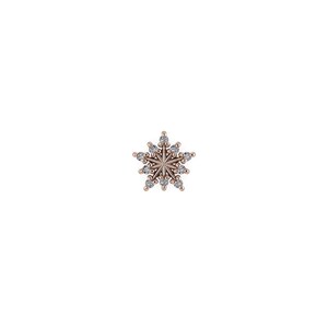 ANDROMEDA : Press & Fit Body Diamond Jewelry Stud Push Pin Flat Back Stud Starburst Stud 14k White, Rose or Yellow with Diamond image 5