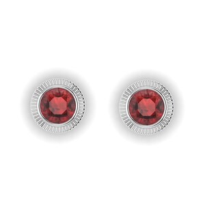 RADIAL : Garnet Gemstone Gauges Garnet Plugs Gemstone Plugs Sterling Silver, 10K, 14k, 18k 22k Gold, or Plat 6G/4mm to 1/2 inch image 4