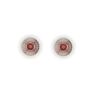 RADIAL : Garnet Gemstone Gauges Garnet Plugs Gemstone Plugs Sterling Silver, 10K, 14k, 18k 22k Gold, or Plat 6G/4mm to 1/2 inch image 9