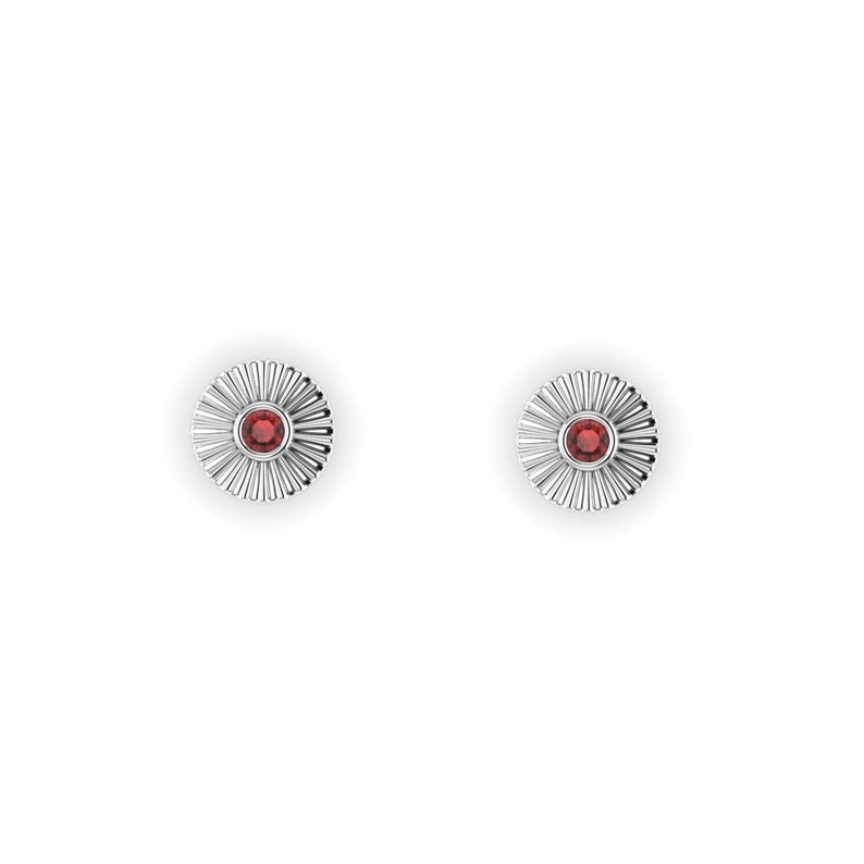 RADIAL : Garnet Gemstone Gauges Garnet Plugs Gemstone Plugs Sterling Silver, 10K, 14k, 18k 22k Gold, or Plat 6G/4mm to 1/2 inch image 10