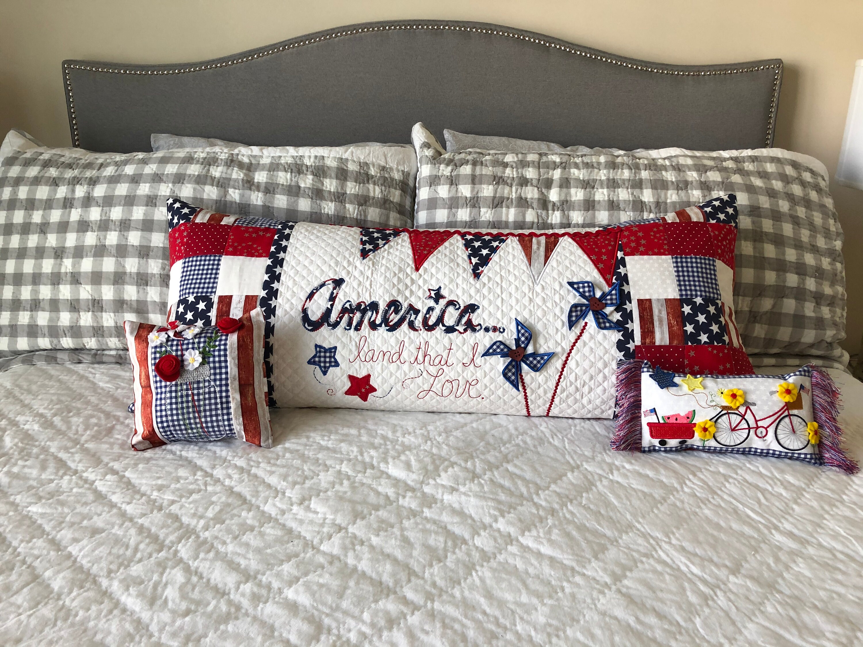Handmade America Bench Pillow Cover Decor Pillow Cover July Etsy