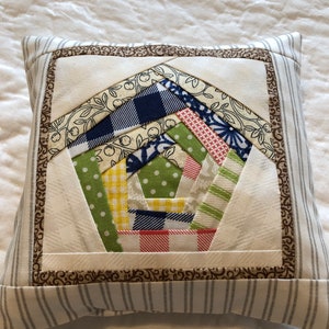 Handmade Home Sweet Home accent pillow, Kimberbell design pillow, bench buddy pillow, accent pillow, Home Sweet Home, Birdhouse pillow