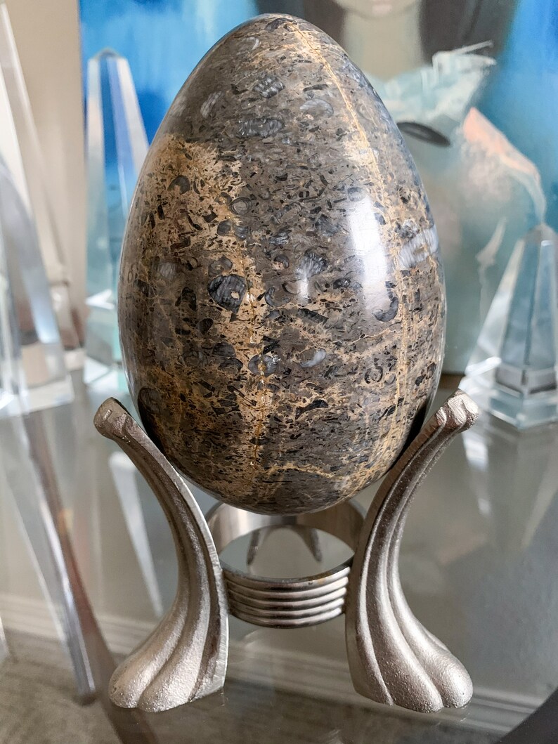 Vintage marble egg statue large stone sculpture with base Etsy