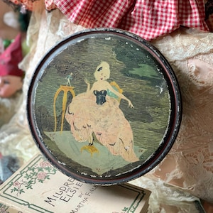 ヴィンテージ　CANCO製の丸缶　ヴィクトリア　アールデコ　キャンディの丸缶 Vintage Canco Tins - Etsy