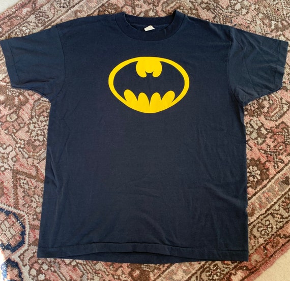 Vintage Batman negro camiseta corta logotipo camiseta Etsy España