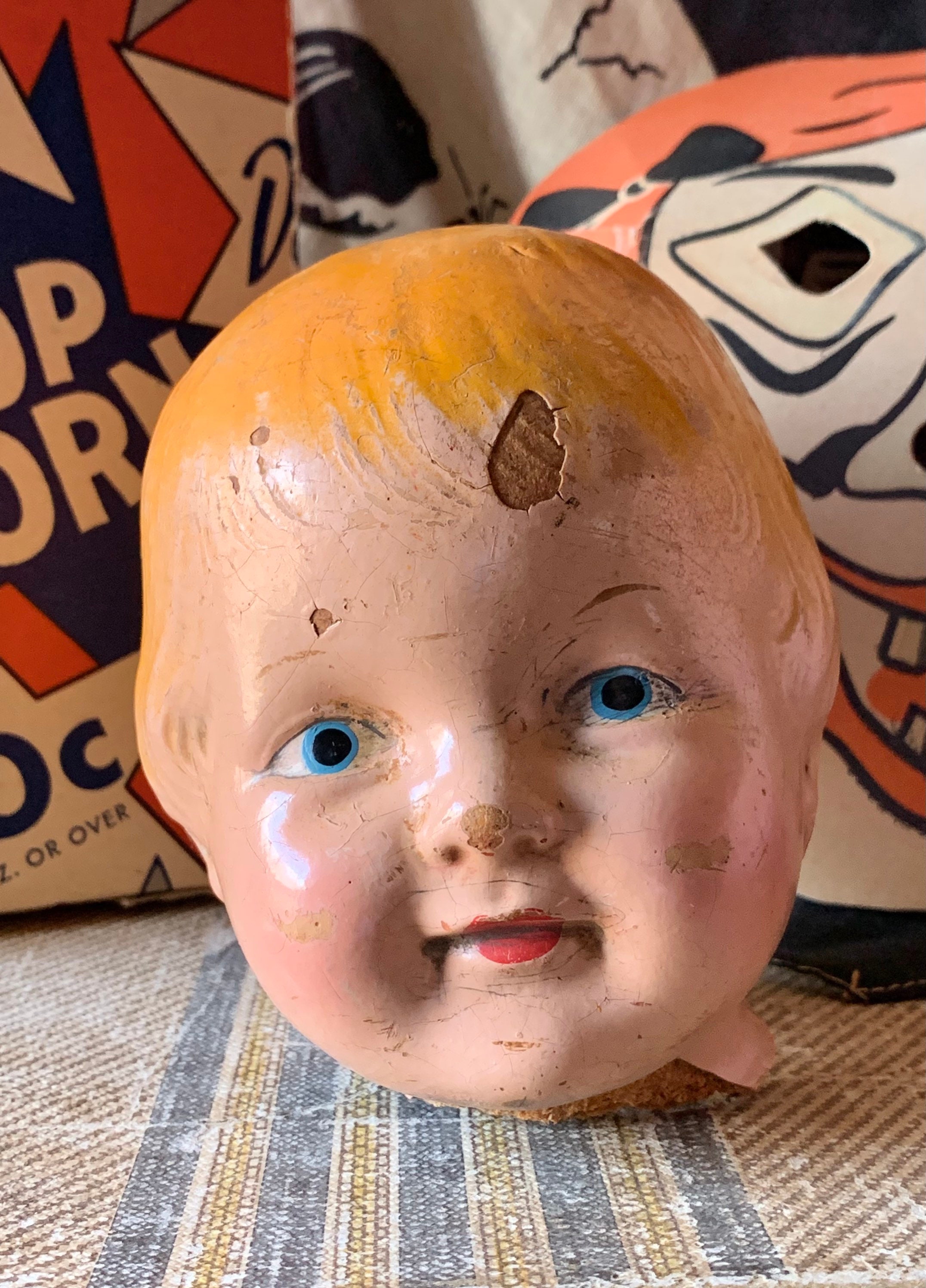 A creepy looking head of a child. Doll head old. - PICRYL - Public Domain  Media Search Engine Public Domain Search