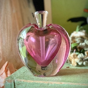 Pink Glass Perfume Bottle 