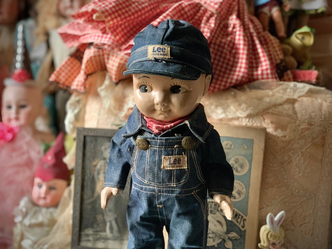 50s Lee Buddy cap vintage（Early Buddy Lee Doll. 12.5 Inches Tall 