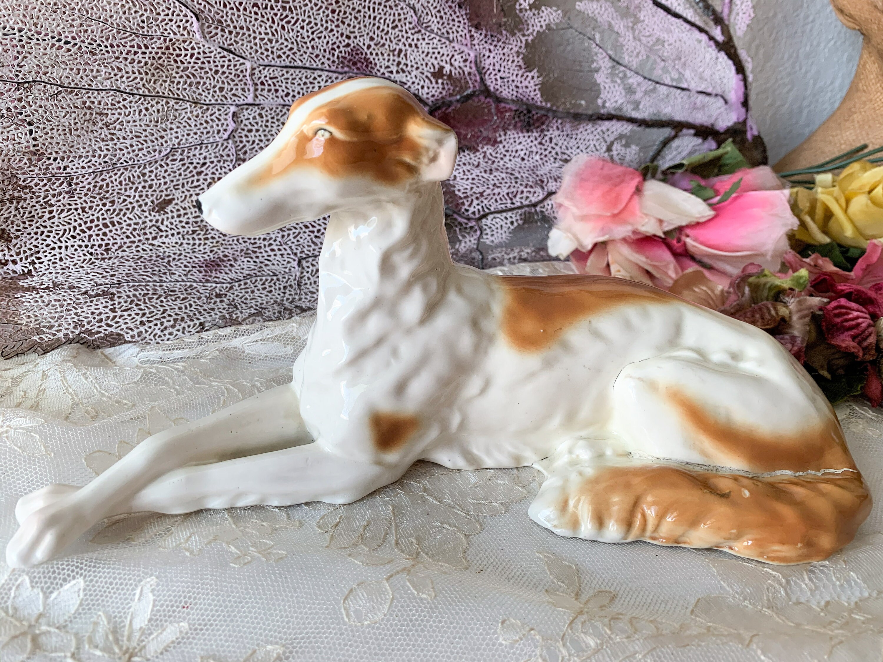Art & Collectibles Ceramics Dog Statuette Porcelain Dog Statue Russian