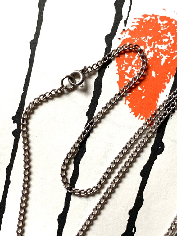 Vintage modern necklace geometric dark carved woo… - image 6