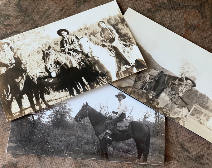 Old Time Ranchers Vintage Set Cowboy Photos Old Ranchers on Horsebacks Photographs - Etsy