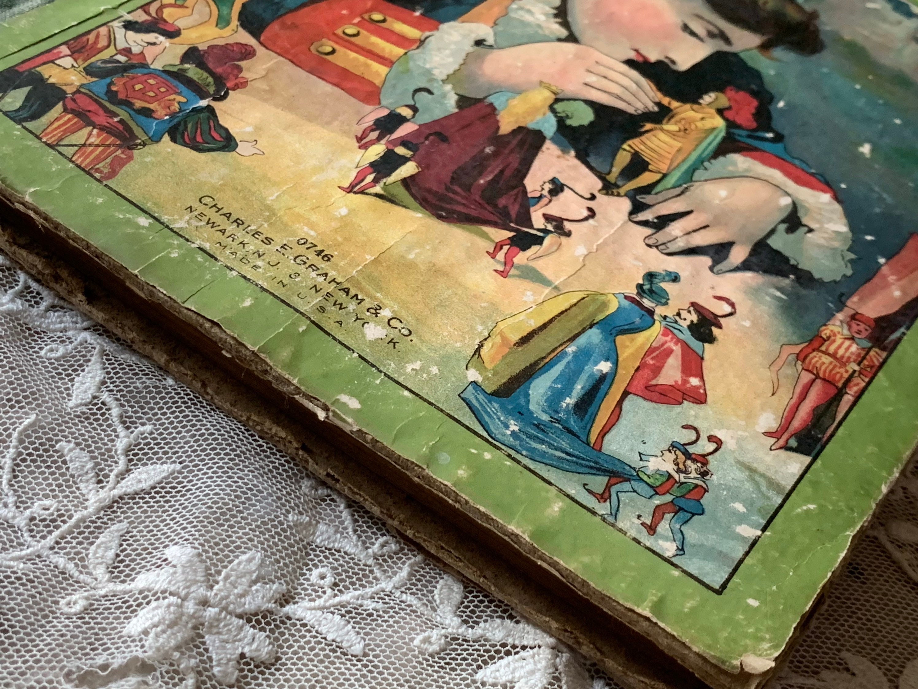 Antique Gulliver's Travels Book Old Children's Illustrated Antique Gulliver's Travels Book Old Children's Illustrated