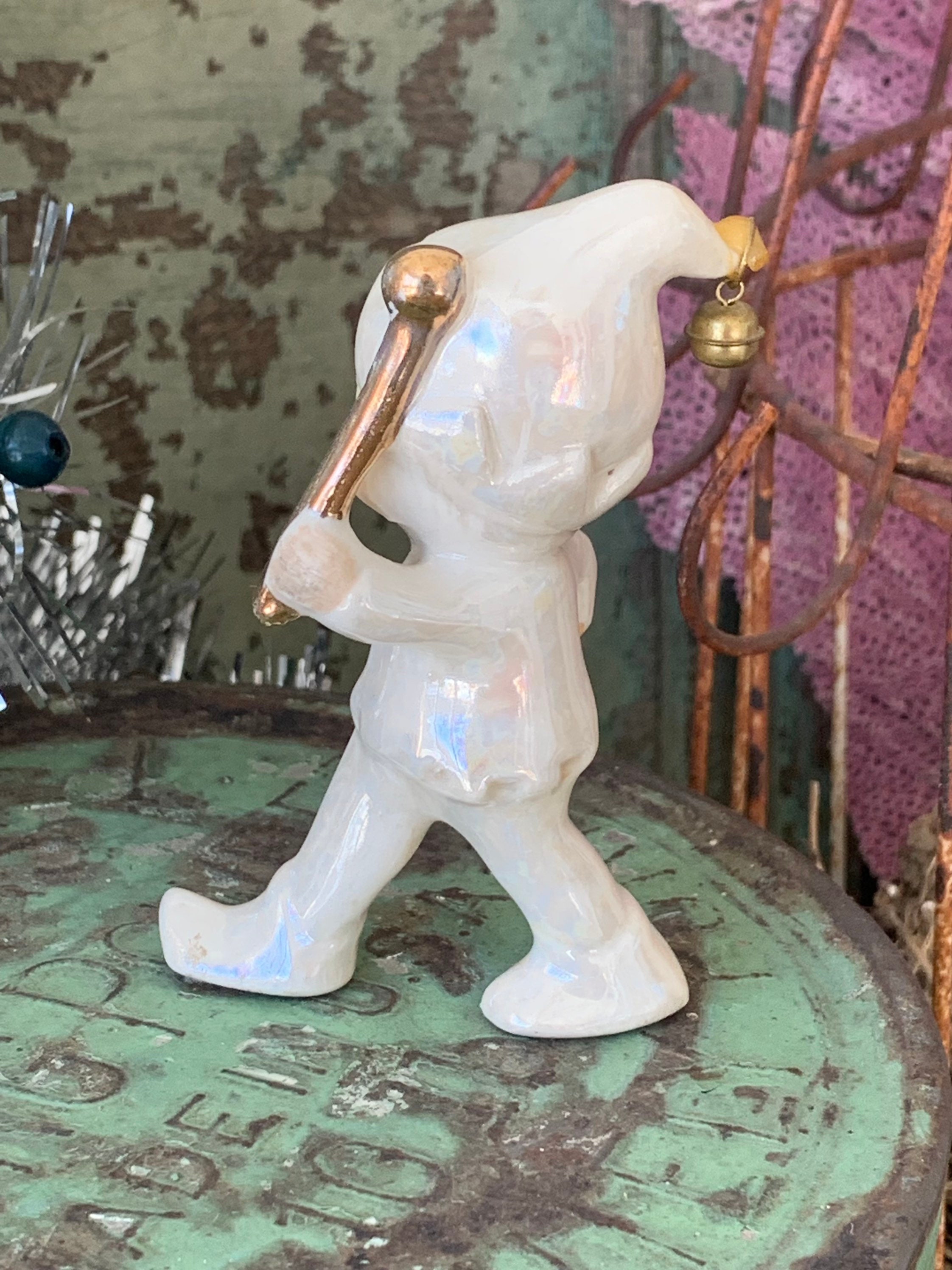 Vintage Mini Pixie Figurine Retro Japan Lusterware Ceramic