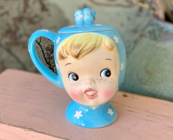 Vintage Miss Cutie Pie Small Sugar Cup With Lid Retro Napco - Etsy Australia