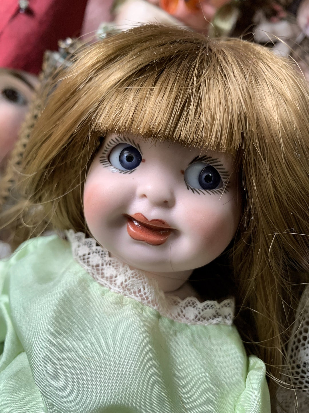 Poupée Vintage GOOGLY DOLL Porcelaine 323 – Armand Marseille – Reproduction