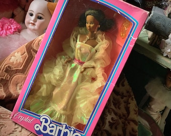 Crystal Barbie Doll in Original Fashion, 80s Superstar Barbie in