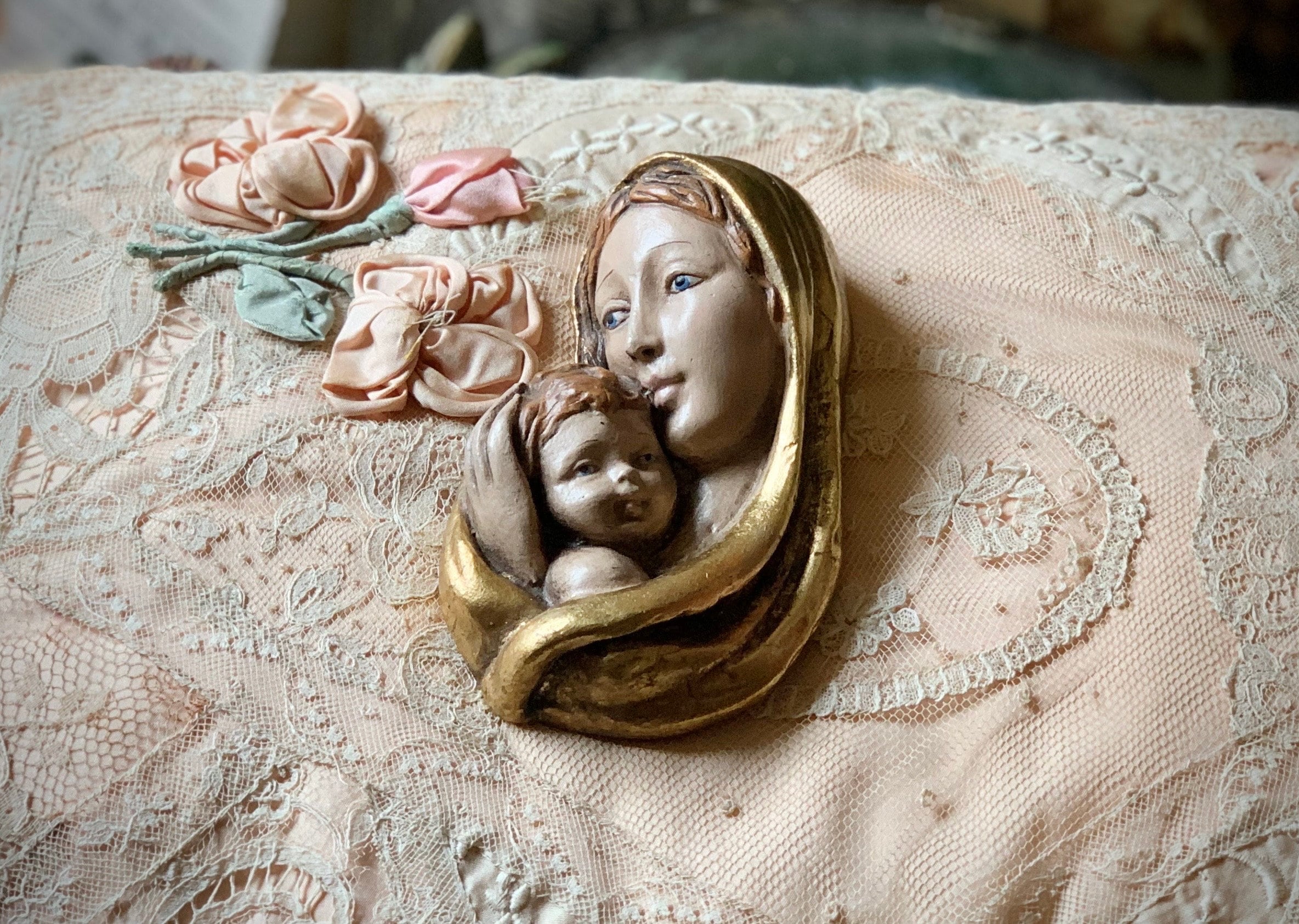 「売約済」聖母マリア像 Wood Carving by ANRI Italy Anri Virgin Mary - Etsy