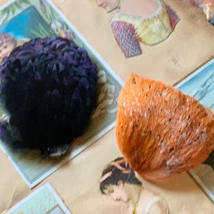 Vintage French millinery feathers fascinator hat plumes decoration costume trim