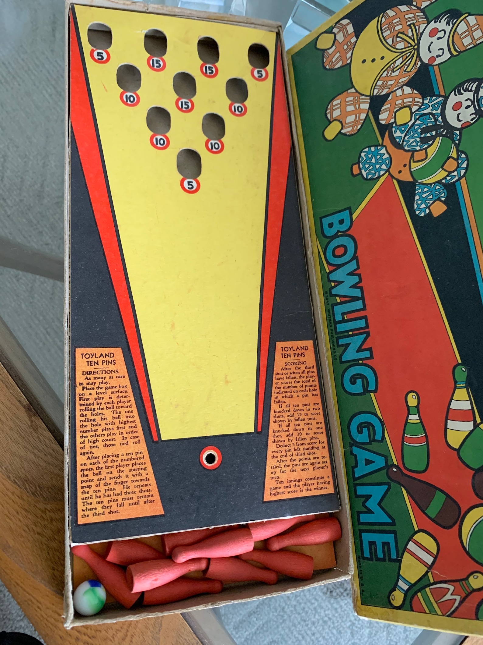 Vintage Toyland Ten Pins Bowling Game in Box Miniature Etsy