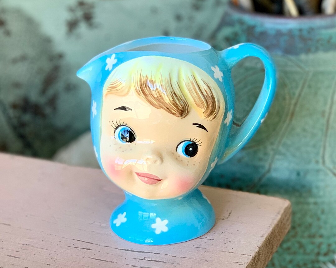 Vintage Miss Cutie Pie Creamer Small Retro Napco Pixie Girl Vintage Miss Cutie Pie Creamer Small Retro Napco Pixie Girl