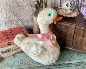 Vintage Rushton swan stuffed toy goose plush duck doll