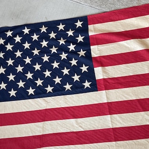 Vintage 50 star American stars stripes USA wall hanging decor banner