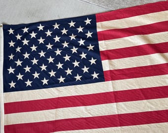 Vintage 80s / 90s Huge Cotton American Flag / Double Sided 0202 - Etsy