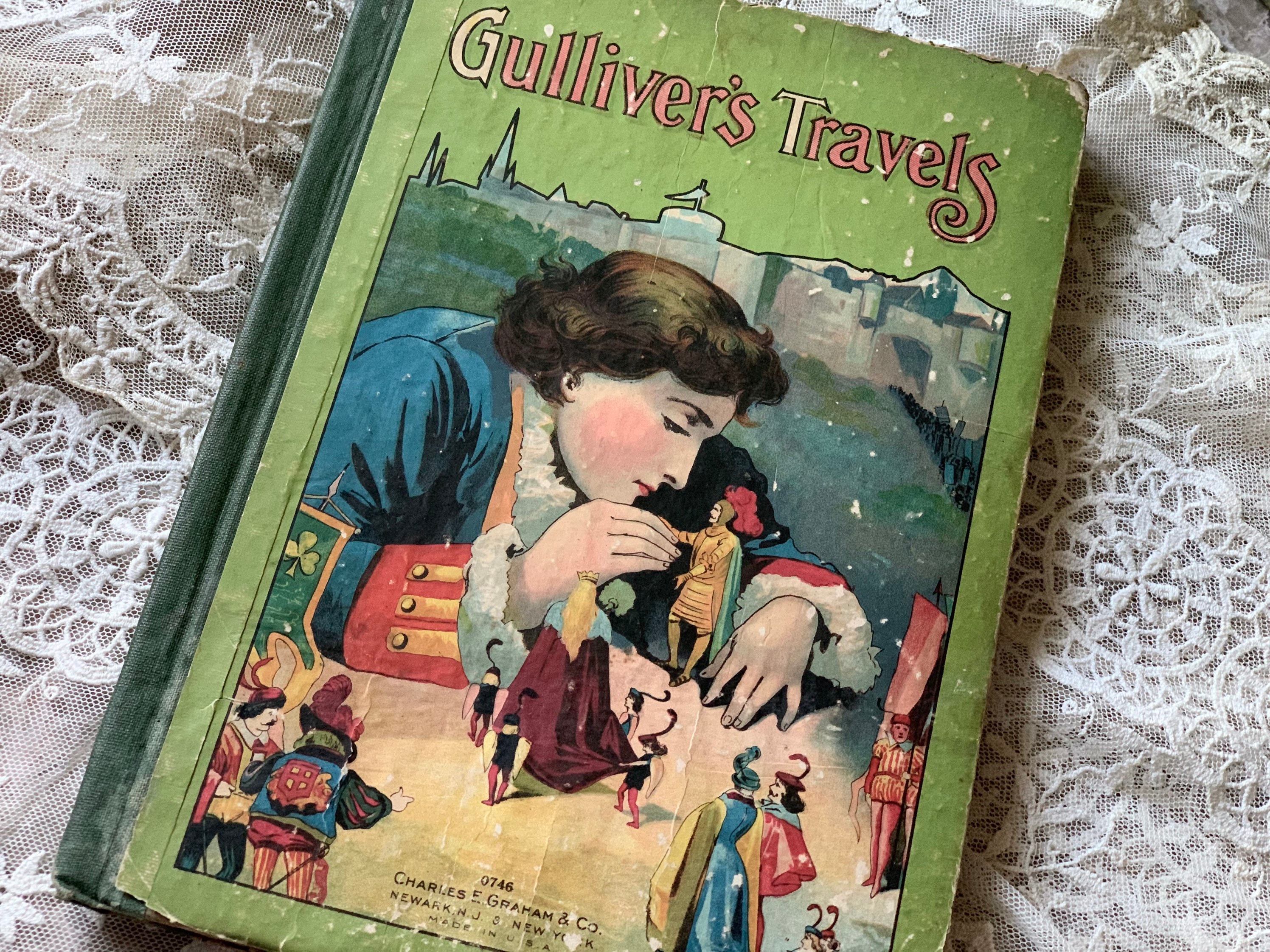 Antiguo libro de viajes de Gulliver viejo libro de cuentos - Etsy México