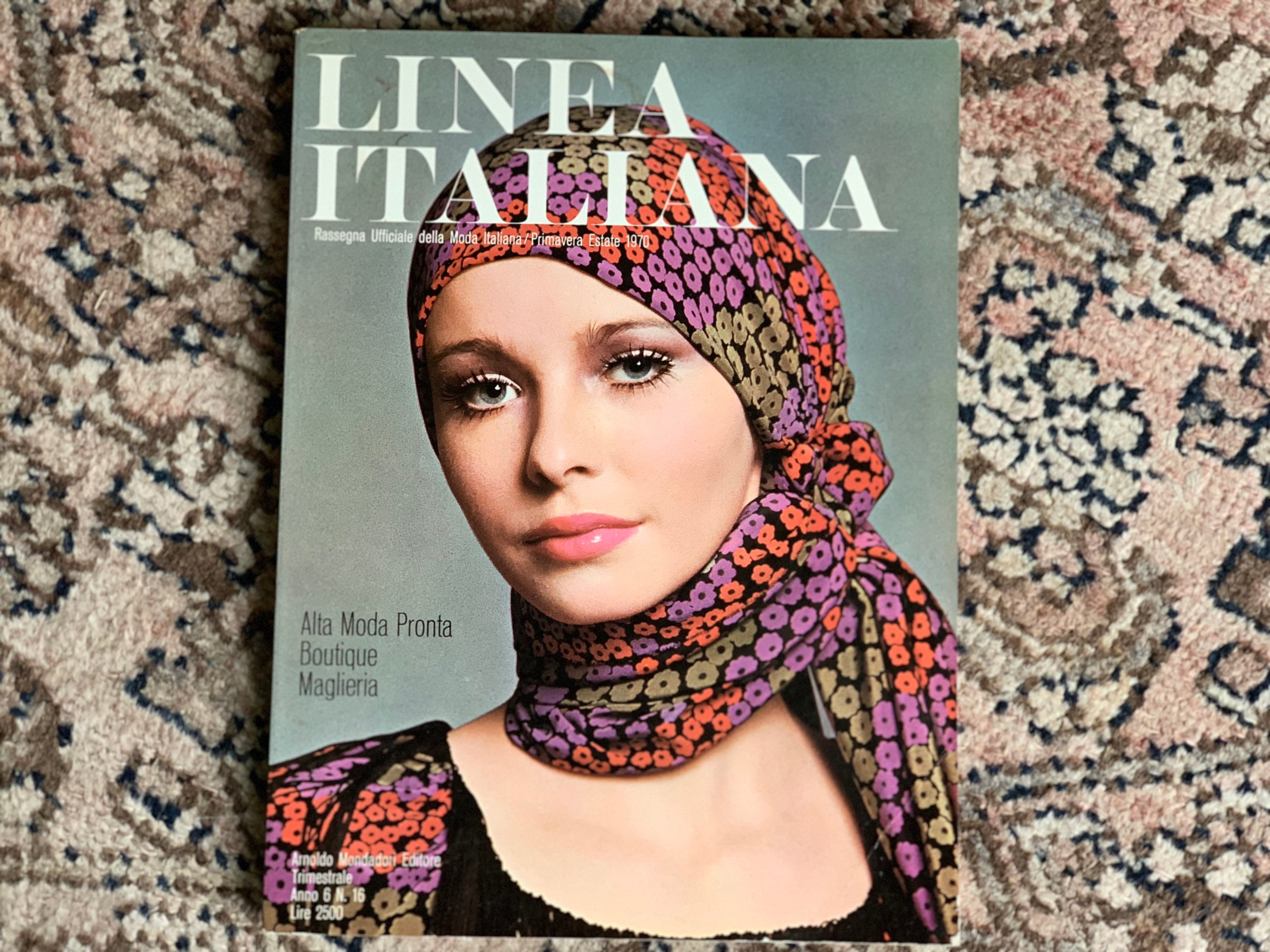 Vintage 1970 Italian Fashion Magazine Linea Italiana 70s