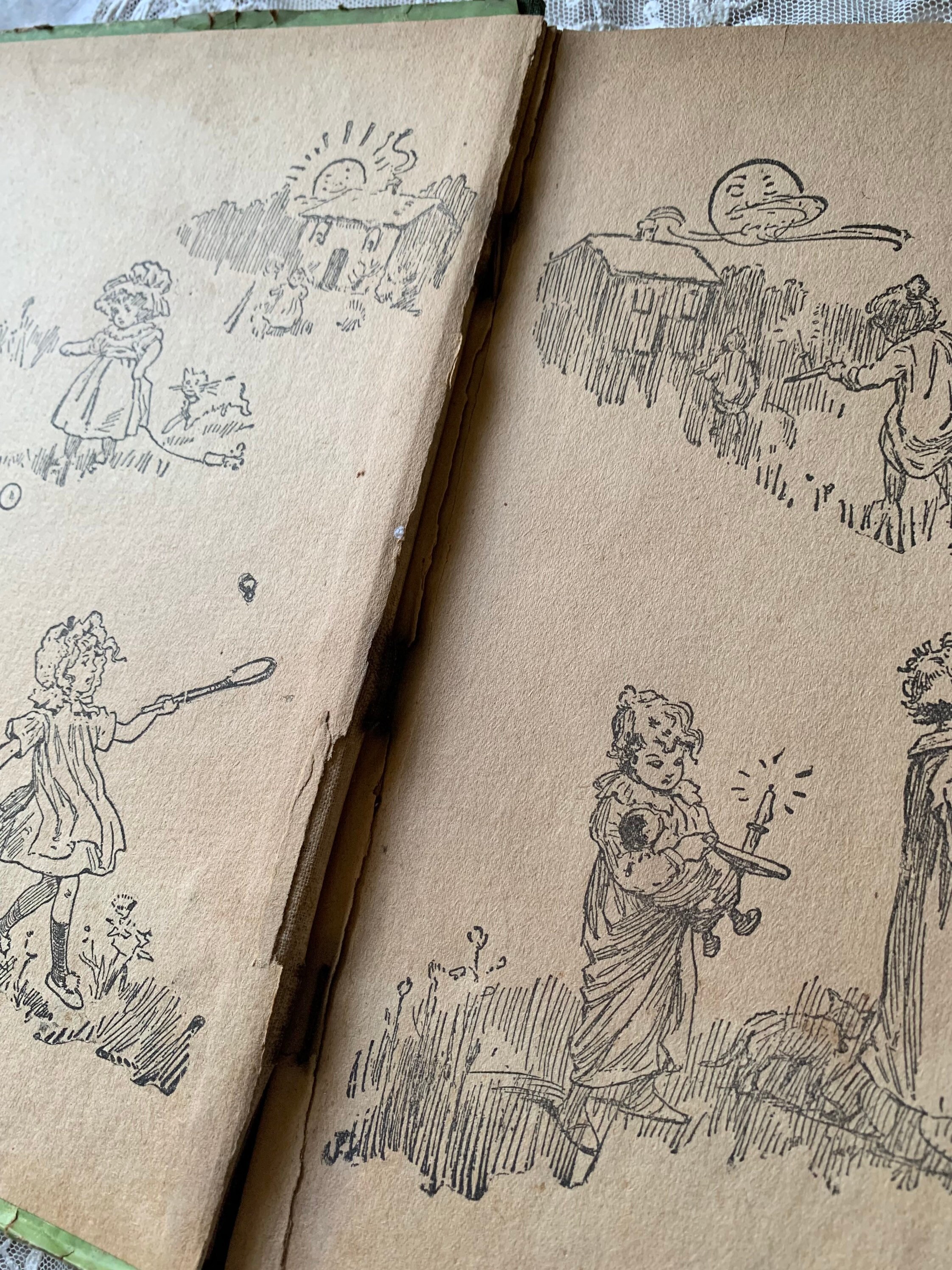 Antique Gulliver's Travels Book Old Children's Illustrated Antique Gulliver's Travels Book Old Children's Illustrated