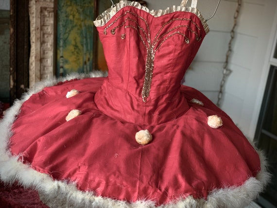 Vintage Christmas ballerina costume shabby pancak… - image 1