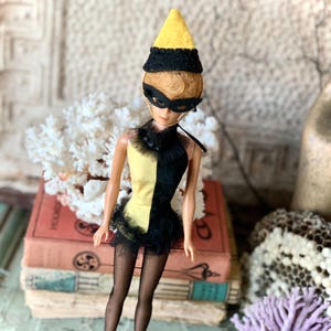 Vintage 60s bubble cut Barbie doll Mattel mod fashion doll with Masquerade clothing