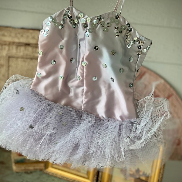 Vintage girl's ballerina costume homemade child dance tutu outfit shabby romantic display prop