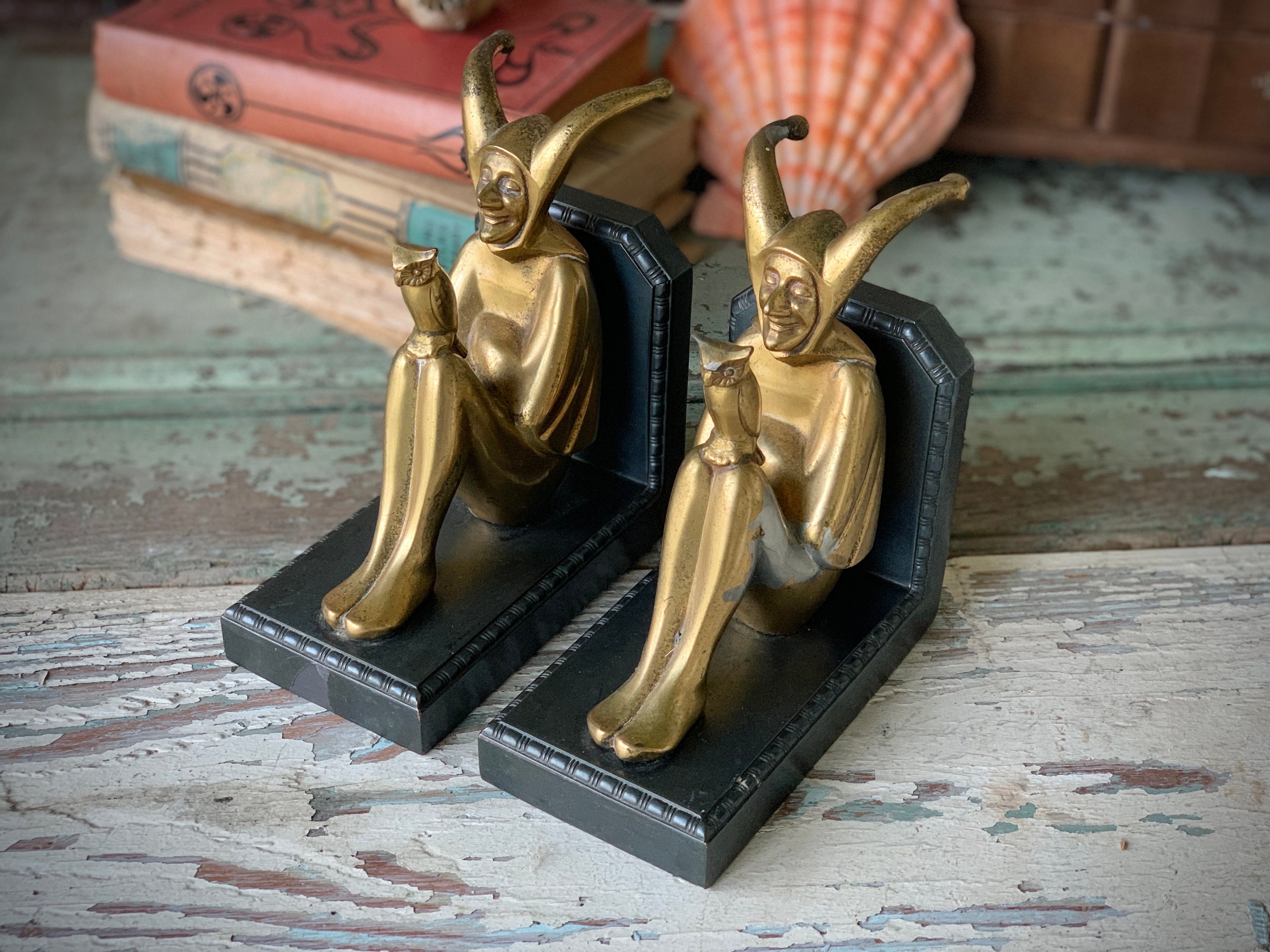 1940 Brass Clown Head Bookends クラウンヘッド PM Craftsman Clown Bookend, Brass Clown Head - Etsy