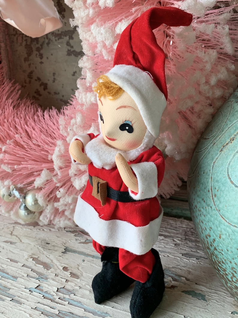 Vintage Christmas Elf Doll 
