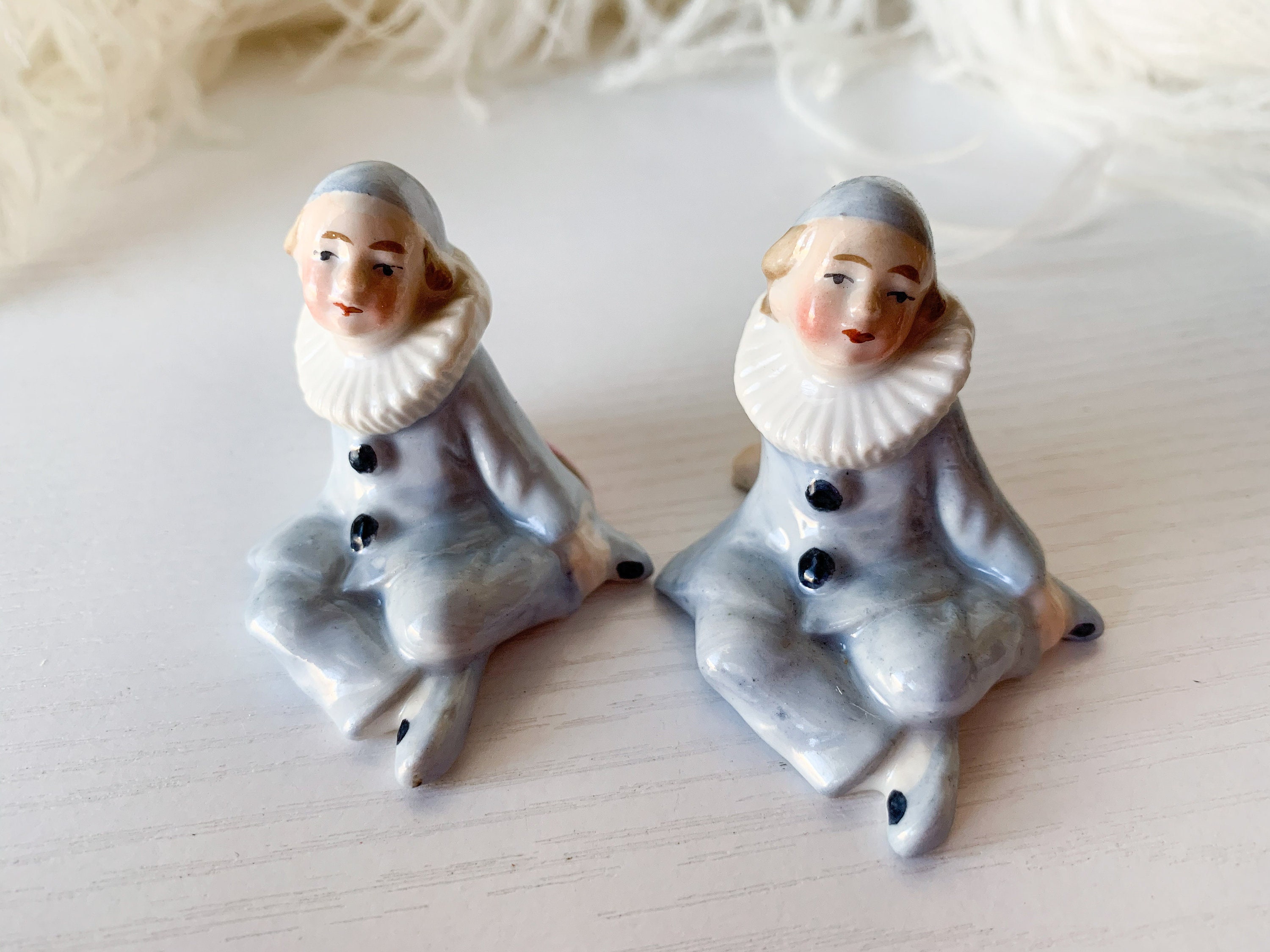 Mini Pierrot Clown Figurine - Etsy