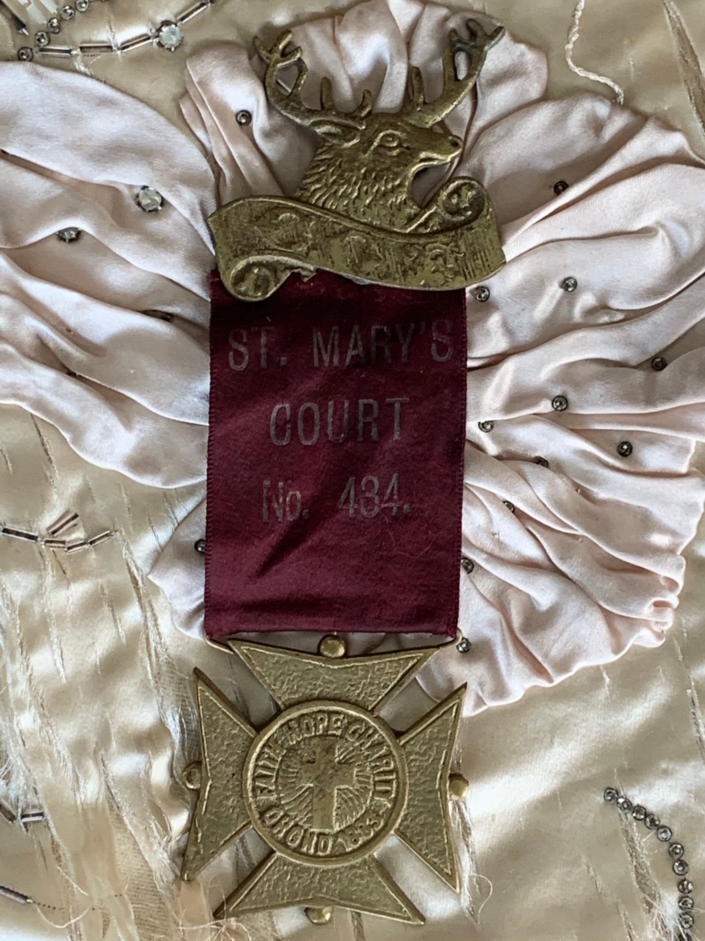 Antique Medal Cross Catholic Order Foresters Silk Ribbon Metal Etsy UK