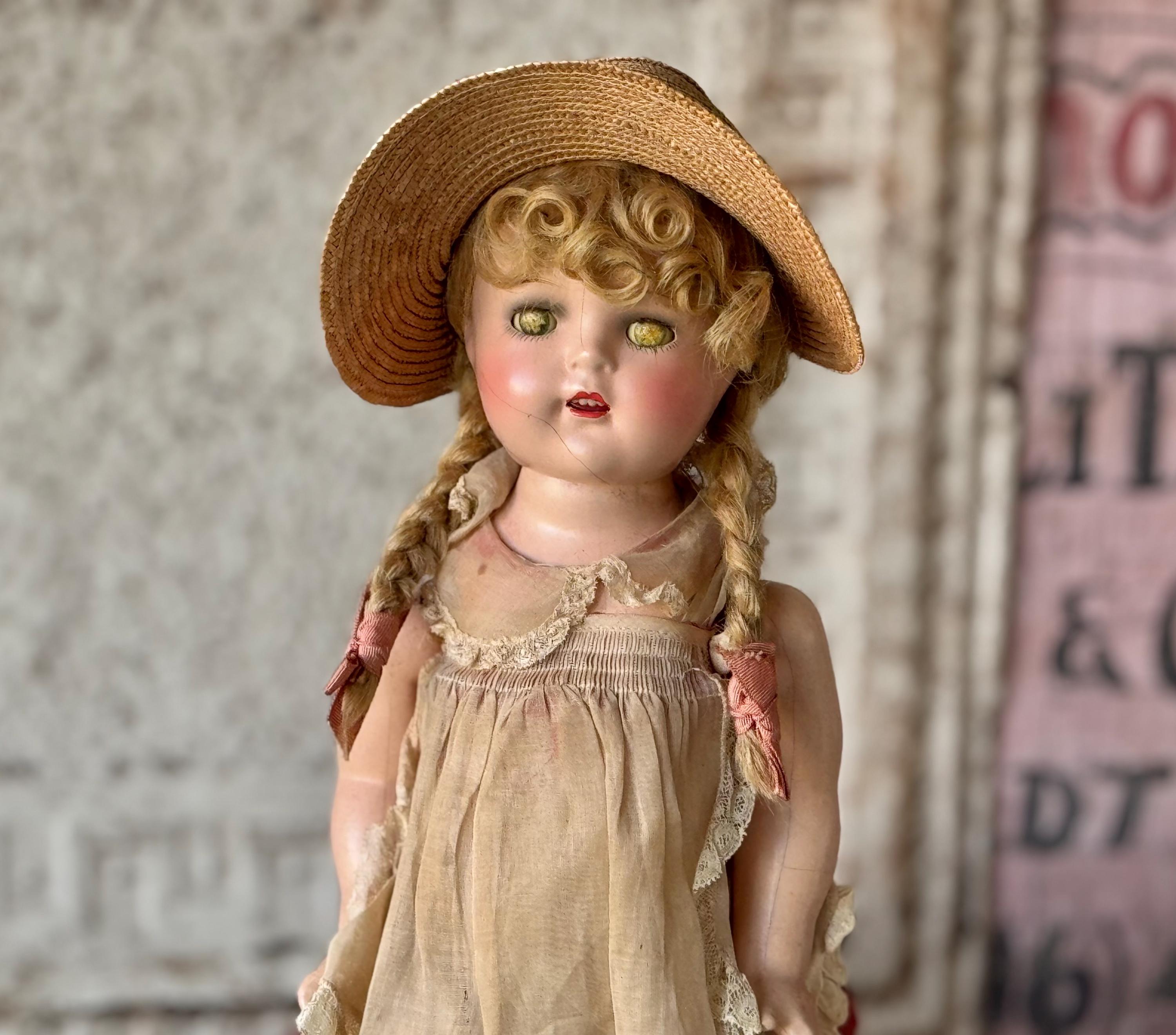 Vintage Princess Elizabeth Alexander doll jointed composition decayed worn